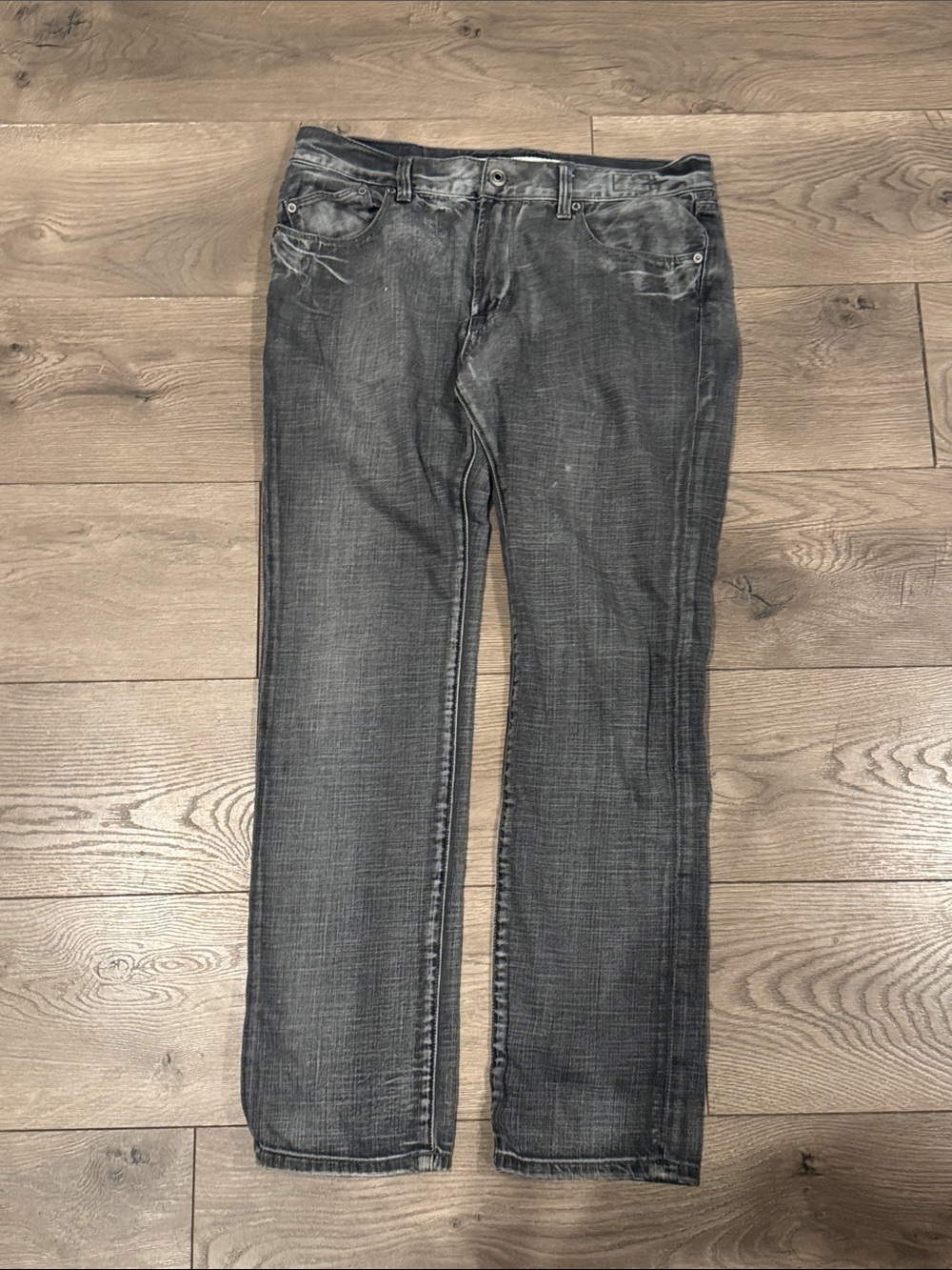Express Women's Gray Straight-Leg Jeans - Picture 1 of 4